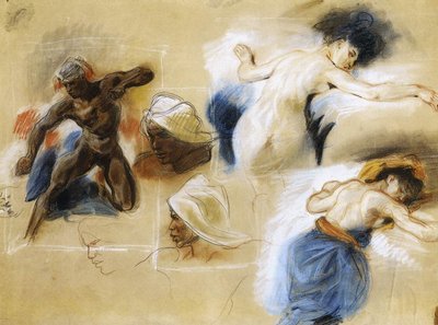 Sketch for The Death of Sardanapalus by Ferdinand Victor Eugene Delacroix